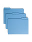 Reinforced Tab File Folders, 1/3-Cut Tab, Blue Color, Letter Size, Set of 100, 086486120340