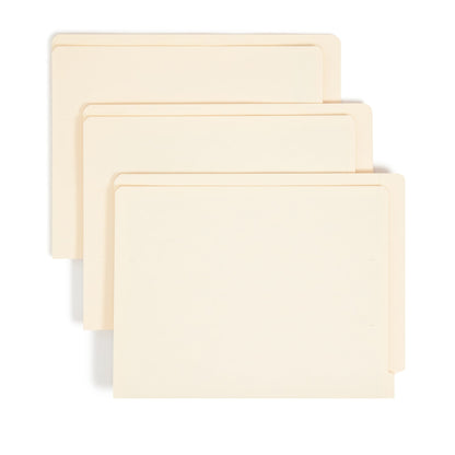 Shelf-Master® Reinforced End Tab File Folders, Straight-Cut Tab, 9 inch Front, Manila Color, Letter Size, Set of 100, 086486241090