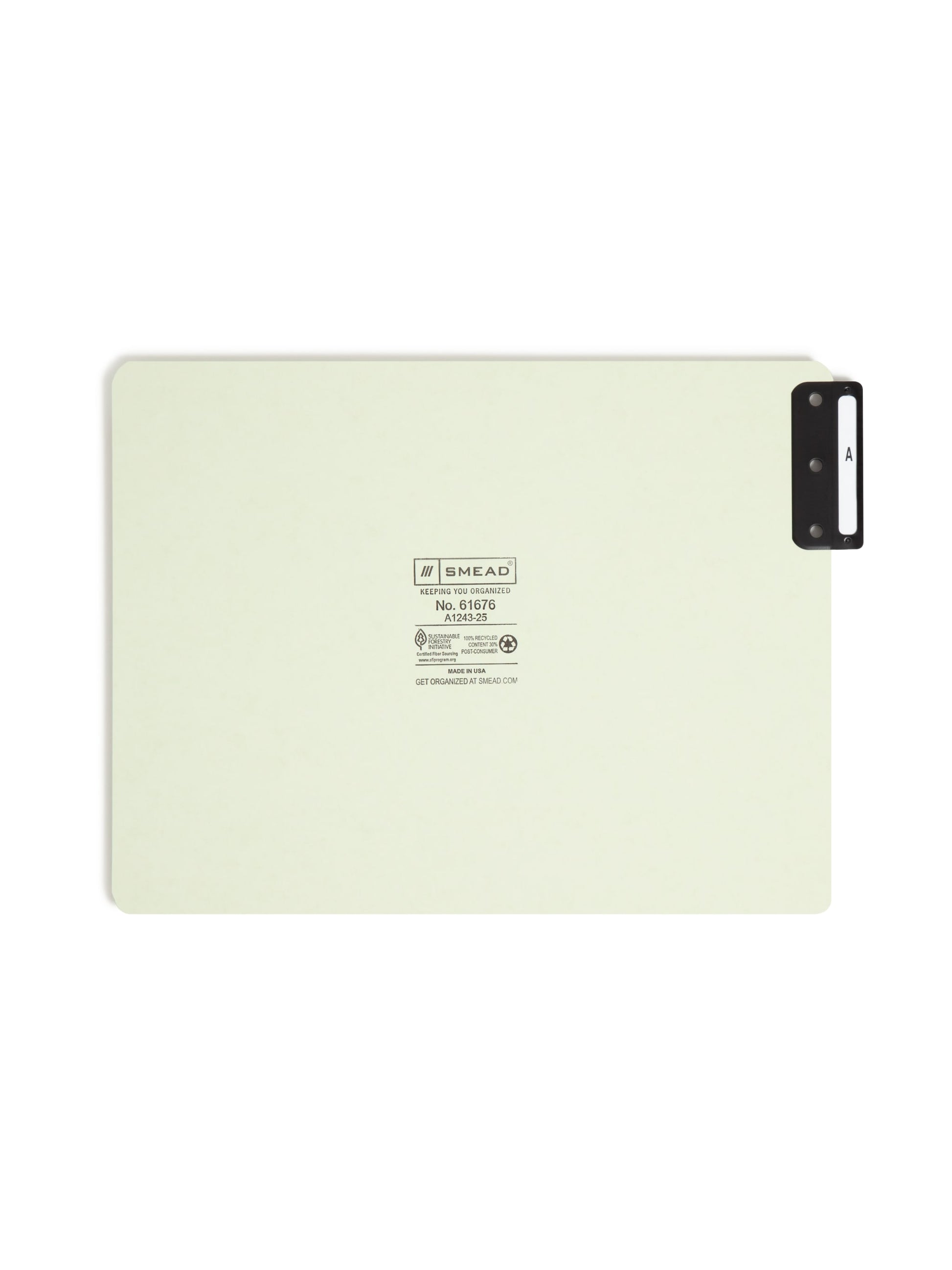 100% Recycled End Tab Pressboard Extra-Wide Filing Guides with Metal Tabs, A-Z, Gray/Green Color, Extra Wide Letter Size, Set of 25, 086486616768