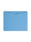 Colored File Jackets, Reinforced Straight-Cut Tab, No Expansion, Blue Color, Letter Size, Set of 100, 30086486755024