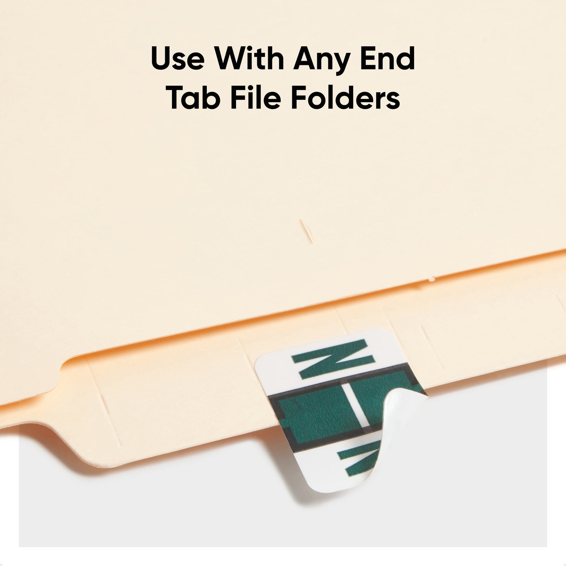 BCCR Bar Style Color-Coded Alphabetic Labels, A-Z Rolls, Dark Green Color, 1-1/4" X 1" Size, Set of 50, 086486670845