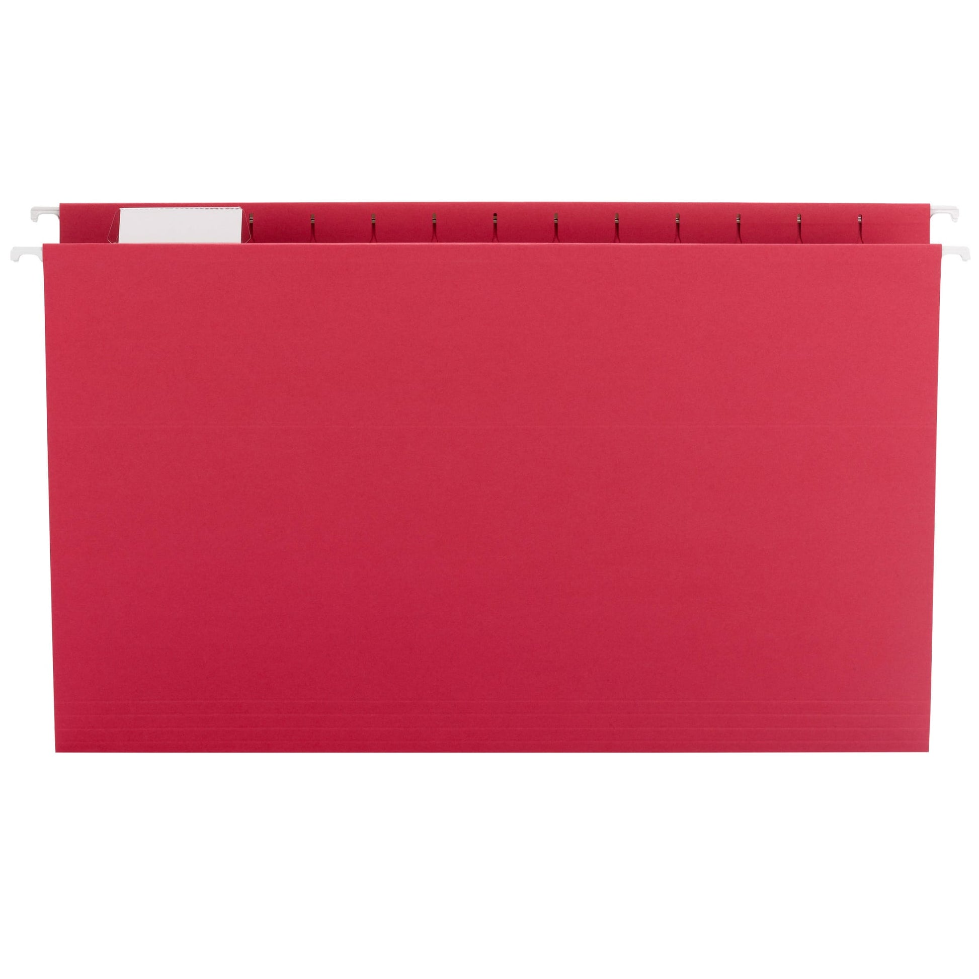 Standard Hanging File Folders with 1/5-Cut Tabs, Red Color, Legal Size, Set of 25, 086486641678