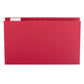 Standard Hanging File Folders with 1/5-Cut Tabs, Red Color, Legal Size, Set of 25, 086486641678