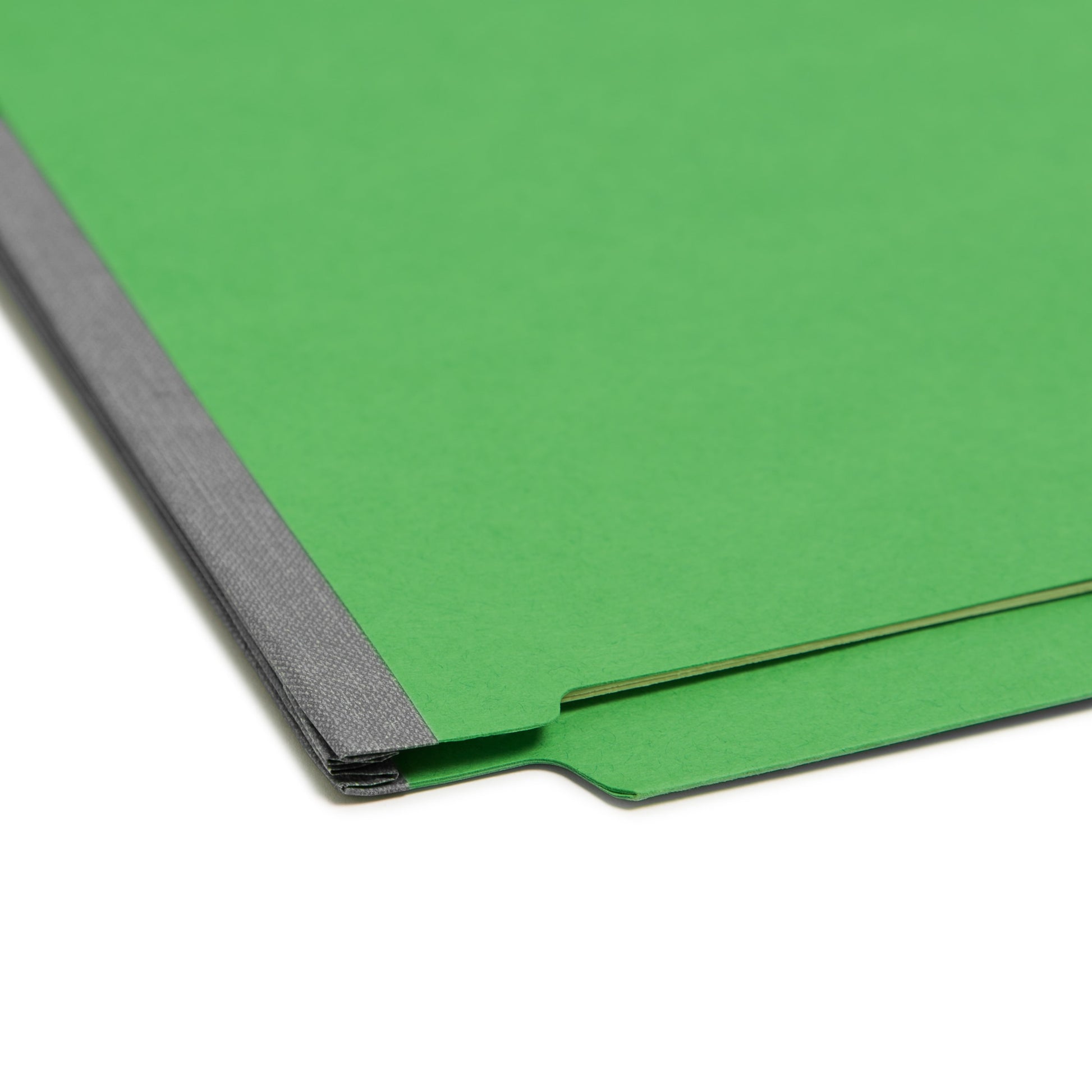End Tab Classification File Folders, Straight-Cut Tab, 2 inch Expansion, 2 Dividers, Green Color, Letter Size, Set of 10, 30086486268371