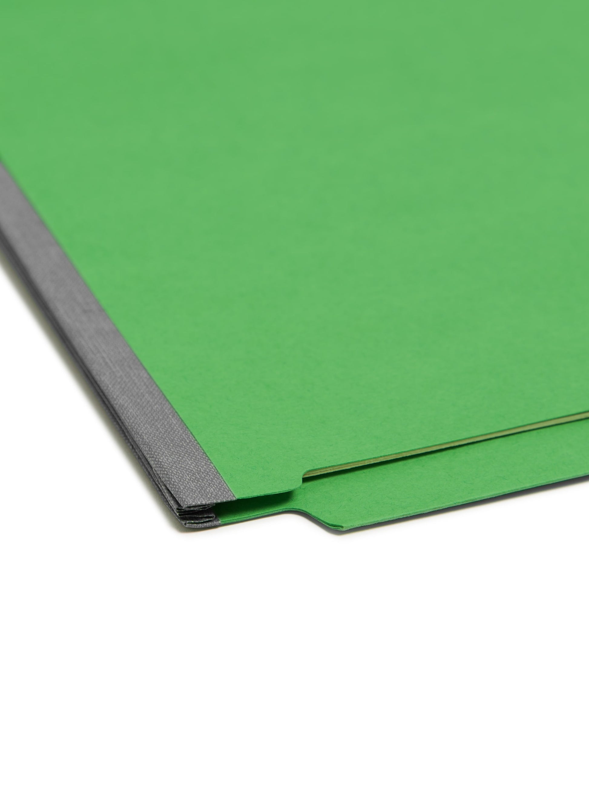 End Tab Classification File Folders, Straight-Cut Tab, 2 inch Expansion, 2 Dividers, Green Color, Letter Size, Set of 10, 30086486268371