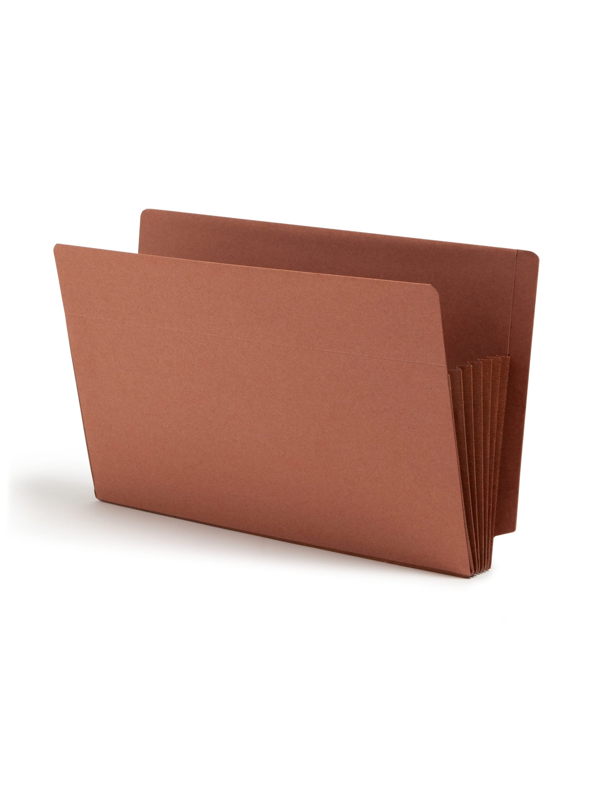 TUFF® Extra-Wide Reinforced End Tab File Pockets, Straight-Cut Tab, 5-1/4 inch Expansion, Redrope Color, Extra Wide Legal Size, Set of 10, 30086486747906