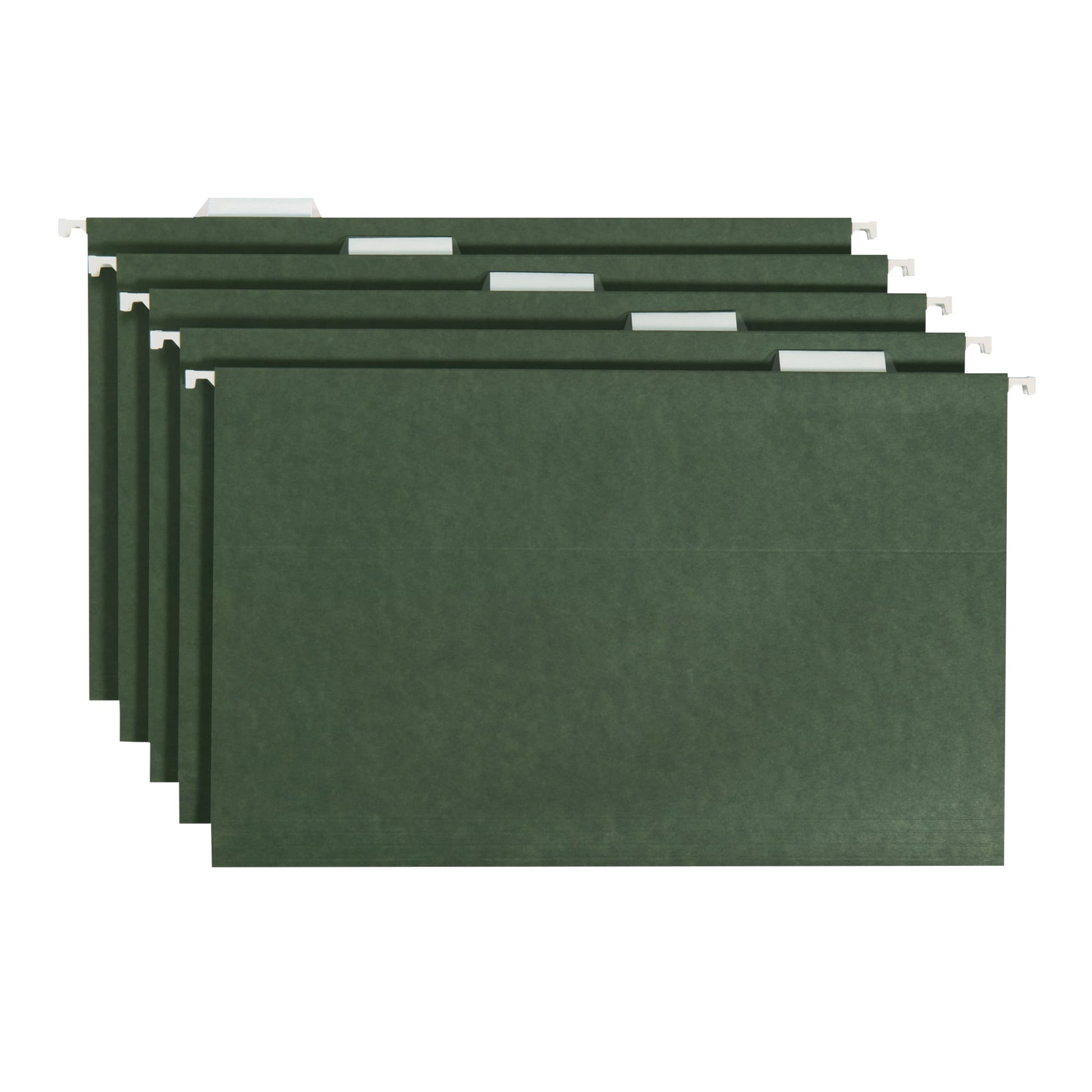 Standard Hanging File Folders with 1/5-Cut Tabs, Standard Green Color, Legal Size, Set of 25, 086486641555