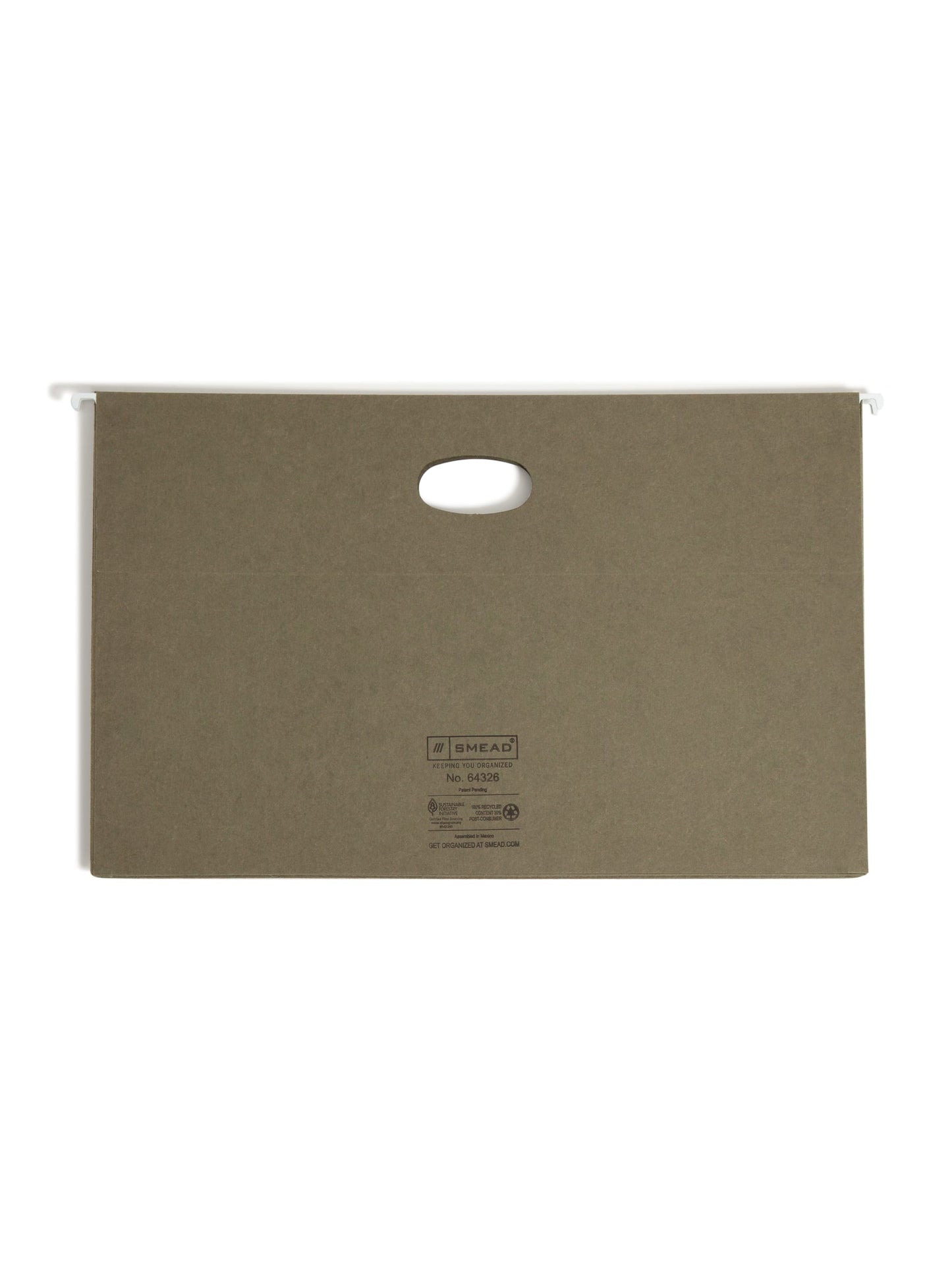 100% Recycled Hanging File Pockets, Standard Green Color, Legal Size, Set of 10, 086486643269