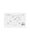 Decor Frame Dry Erase Calendar Board, White, White, 30" x 20", 3 x 2, White, 30" X 20" Size, Set of 1, 817894020751