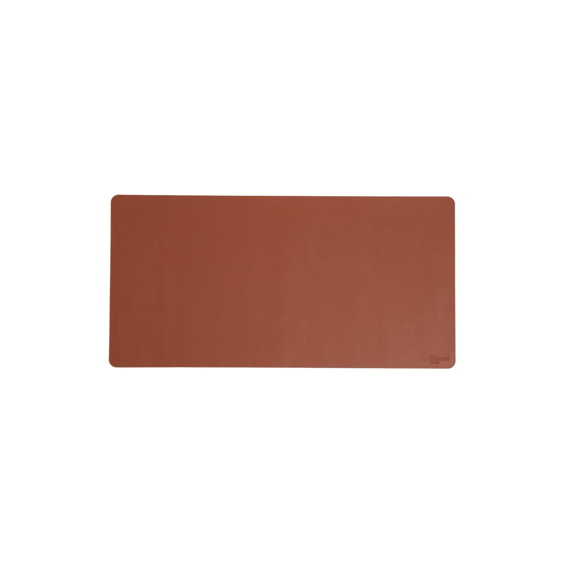 Vegan Leather Desk Pad, Saddle Color, 31.5"X15.7" Size, Set of 1, 086486648325