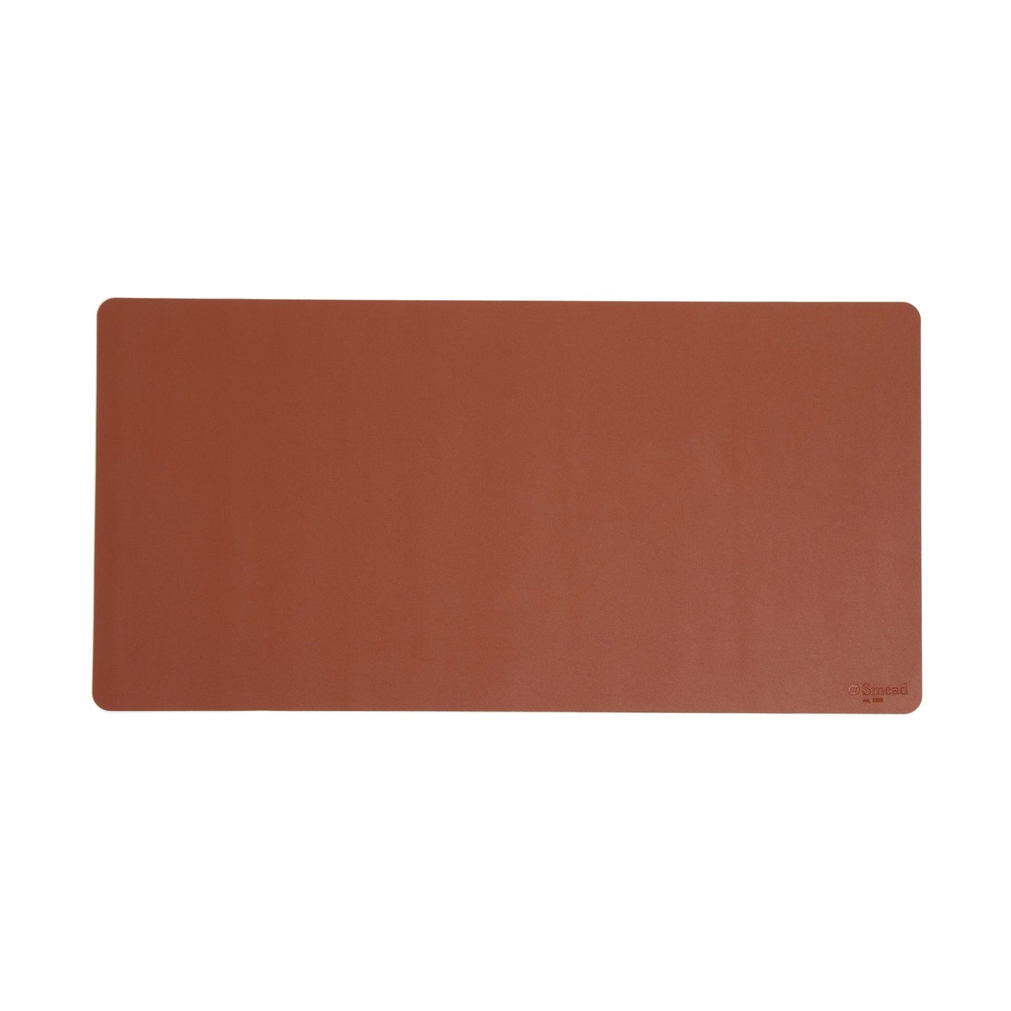 Vegan Leather Desk Pad, Saddle Color, 31.5"X15.7" Size, Set of 1, 086486648325