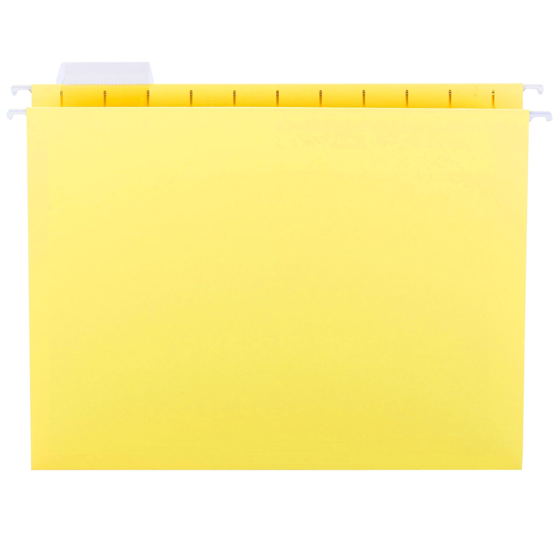 Standard Hanging File Folders with 1/5-Cut Tabs, Yellow Color, Letter Size, Set of 25, 086486640695