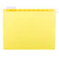 Standard Hanging File Folders with 1/5-Cut Tabs, Yellow Color, Letter Size, Set of 25, 086486640695