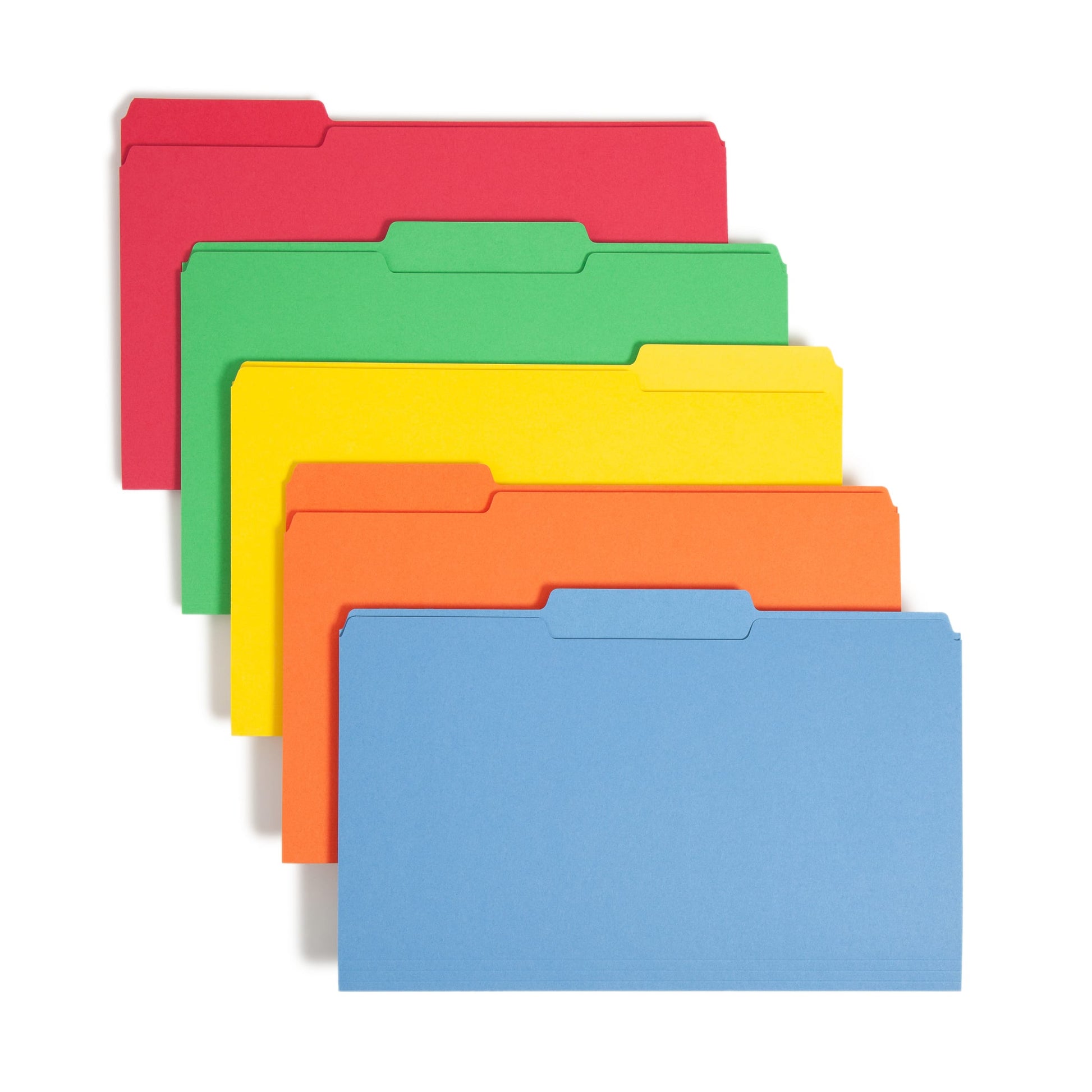Standard File Folders, 1/3-Cut Tab, Assorted Colors Color, Legal Size, Set of 100, 086486169431