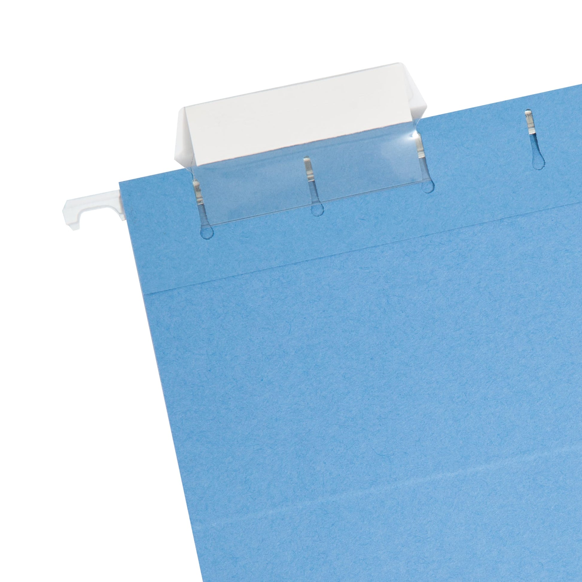 Standard Hanging File Folders with 1/5-Cut Tabs, Blue Color, Letter Size, Set of 25, 086486640602