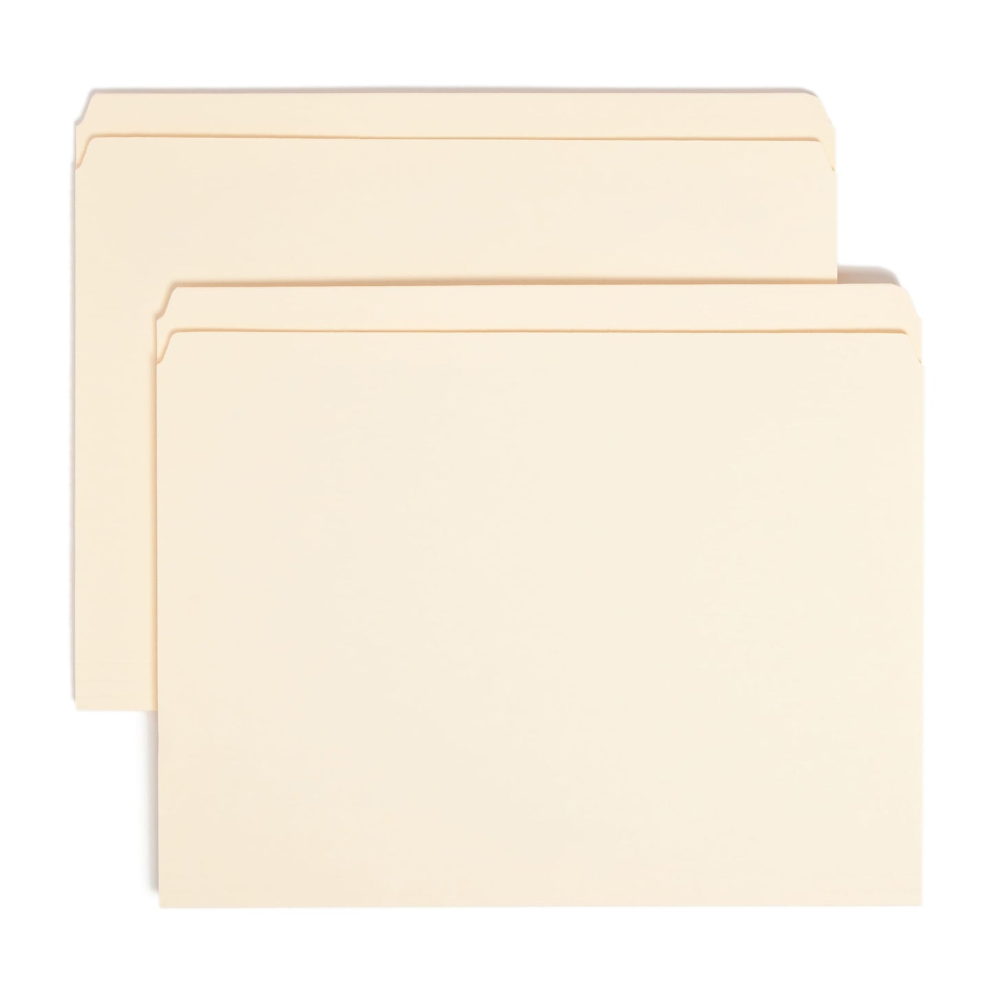 Reinforced Tab File Folders, Straight-Cut Tab, Manila Color, Letter Size, Set of 100, 086486103107