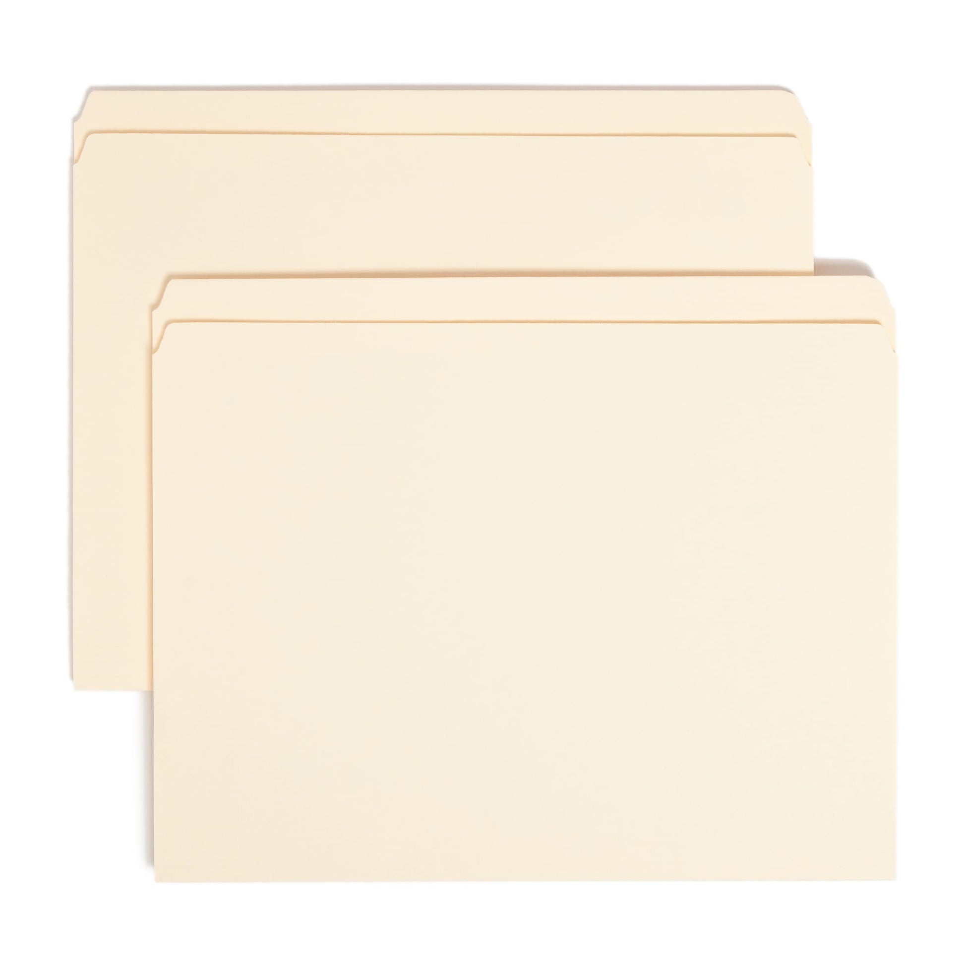 Reinforced Tab File Folders, Straight-Cut Tab, Manila Color, Letter Size, Set of 100, 086486103107