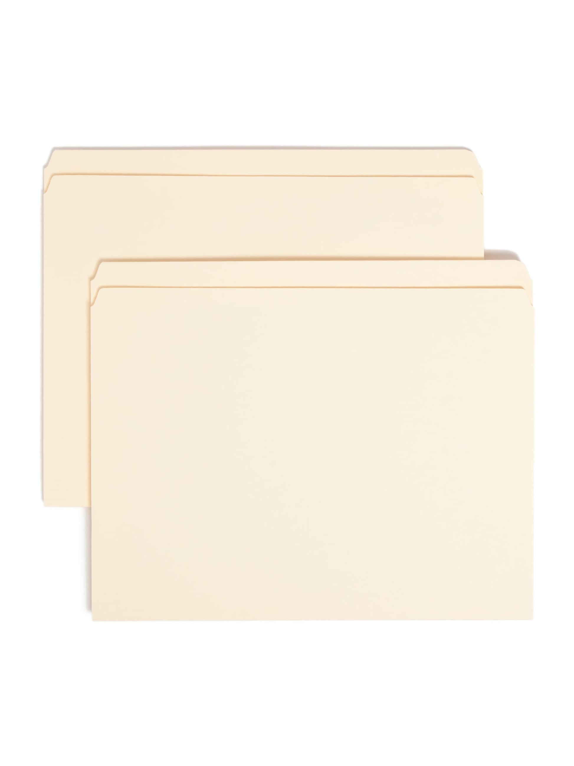 Reinforced Tab File Folders, Straight-Cut Tab, Manila Color, Letter Size, Set of 100, 086486103107