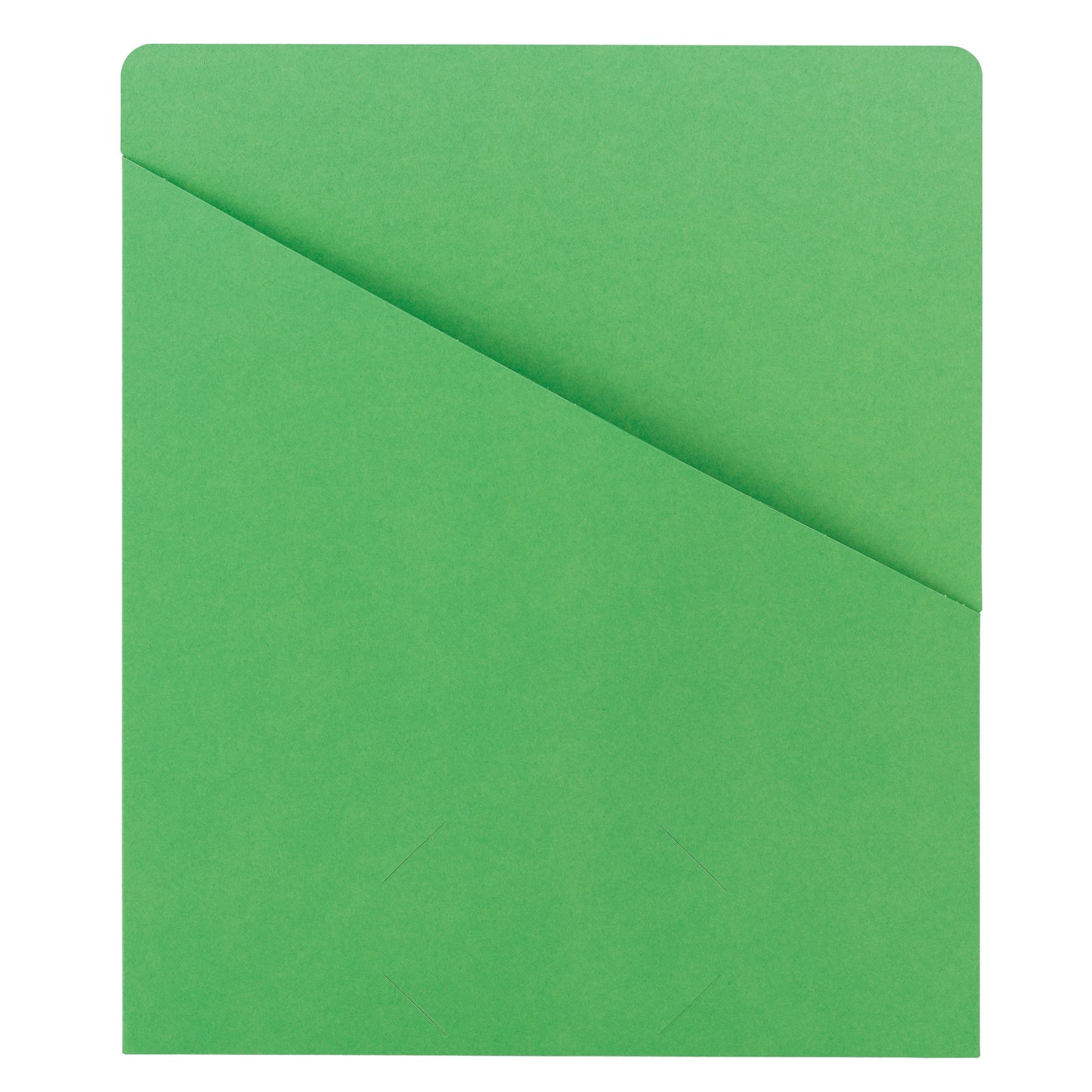 Organized Up® Slash Jackets, Flat-No Expansion, Green Color, Letter Size, Set of 25, 086486754323