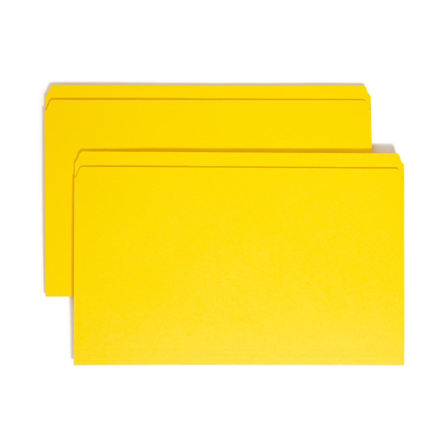 Reinforced Tab File Folders, Straight-Cut Tab, Yellow Color, Legal Size, Set of 100, 086486179102