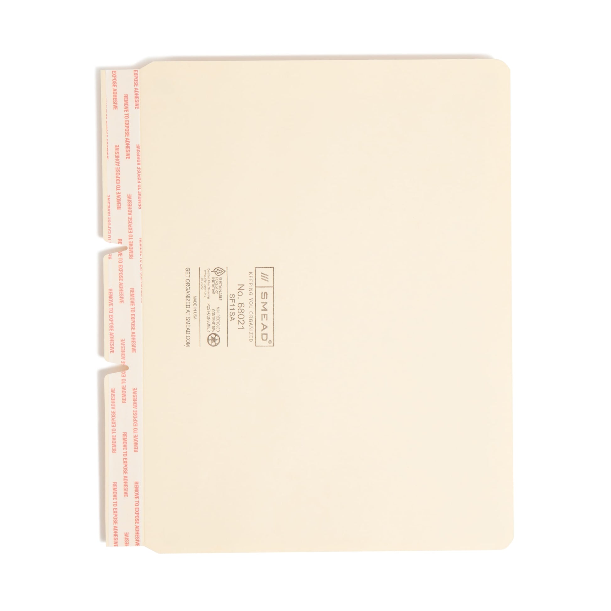 Self-Adhesive Folder Dividers, Manila Color, Letter Size, Set of 100, 086486680219