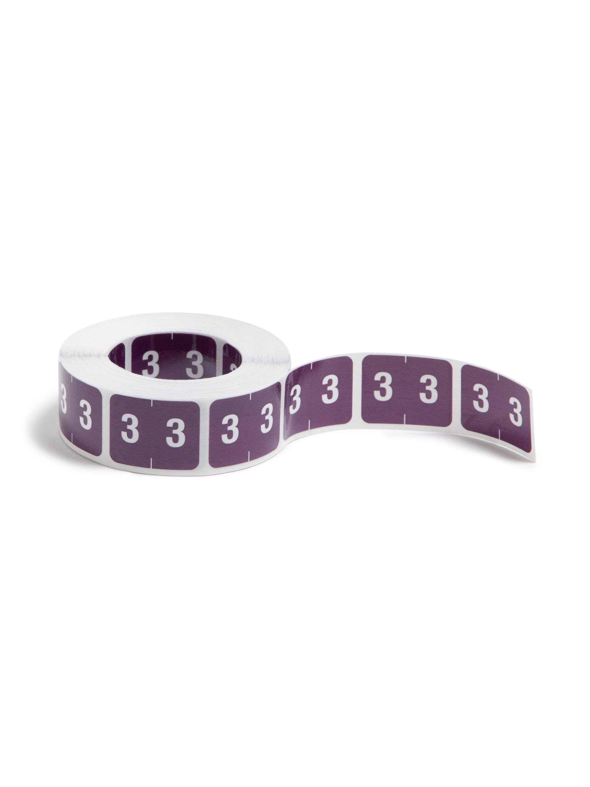 DCCRN Color-Coded Numeric Labels - Rolls, Purple Color, 1-1/4" X 1" Size, Set of 50, 086486673433
