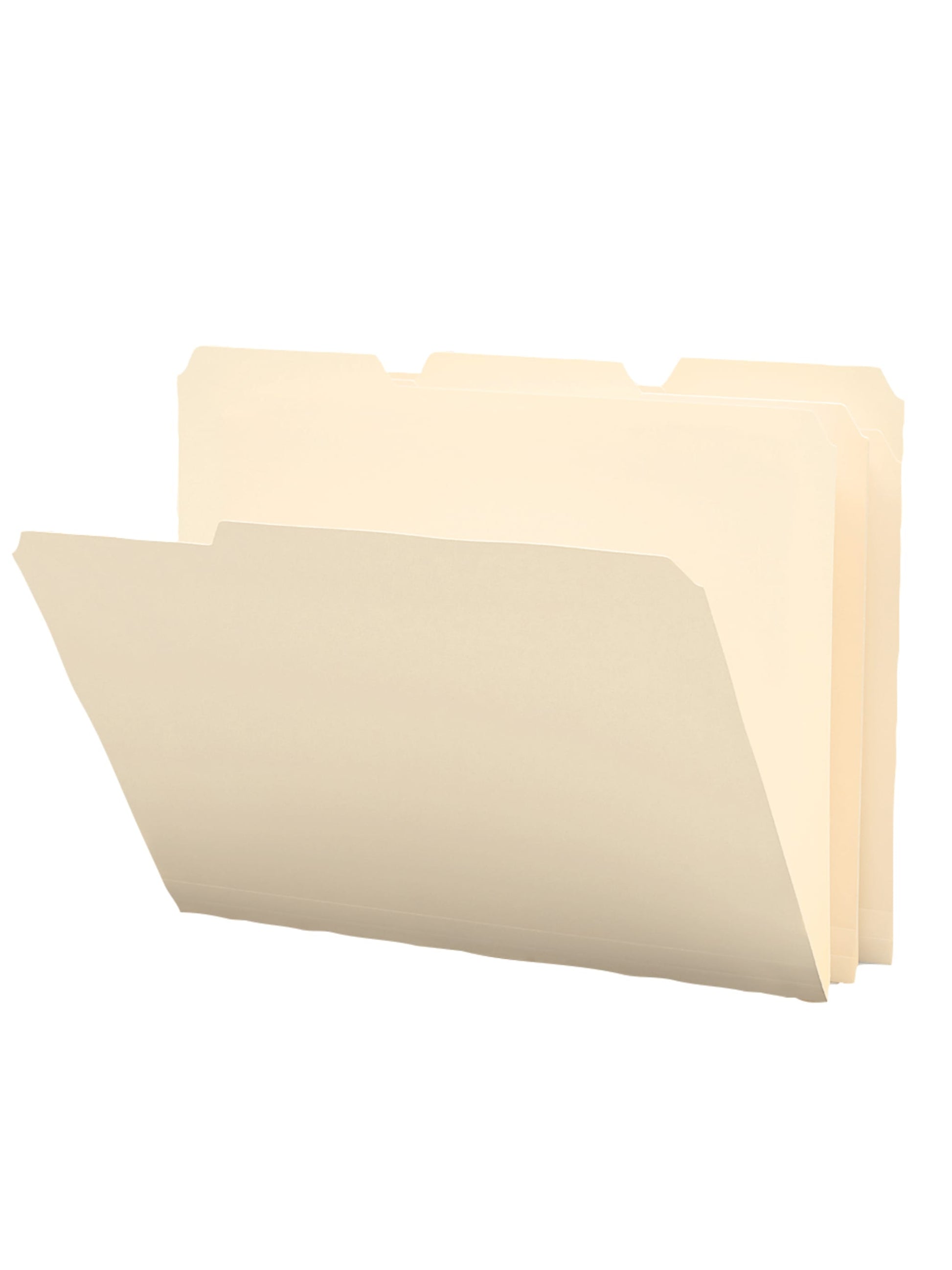 Poly File Folders, 1/3-Cut Tab, Manila Color, Letter Size, Set of 12, 086486105101