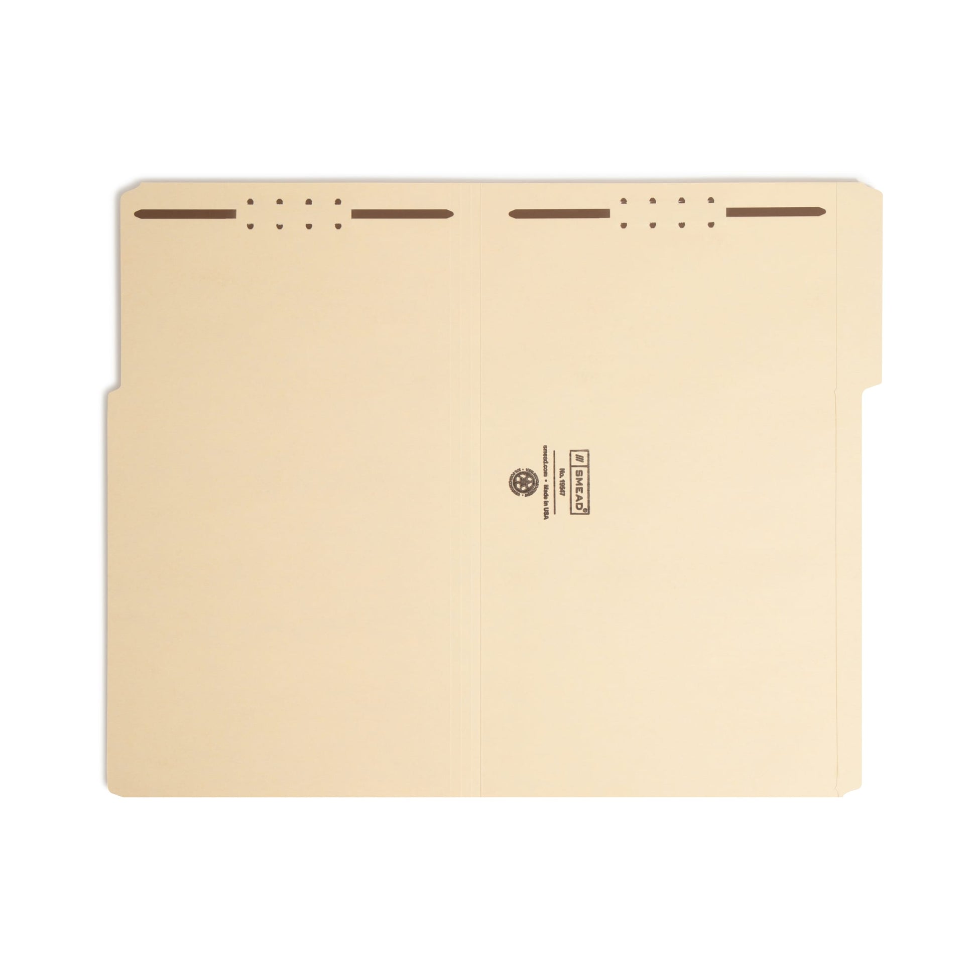 100% Recycled Reinforced Tab Fastener File Folders, Manila Color, Legal Size, Set of 50, 086486195478