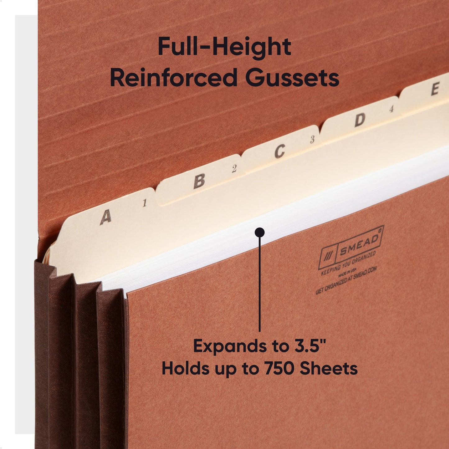 Tear-Resistant Redrope Expanding Wallets with Elastic Cord, 3-1/2 Inch Expansion, Redrope Color, Letter Size, Set of 10, 30086486711051