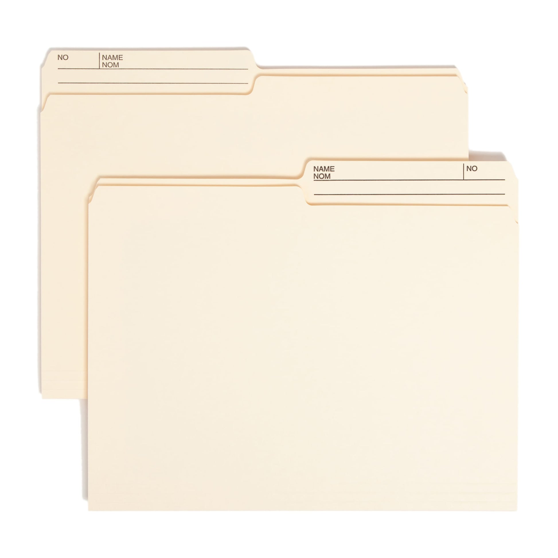 Heavyweight Reversible Printed Tab File Folders, Manila Color, Letter Size, Set of 100, 086486104456