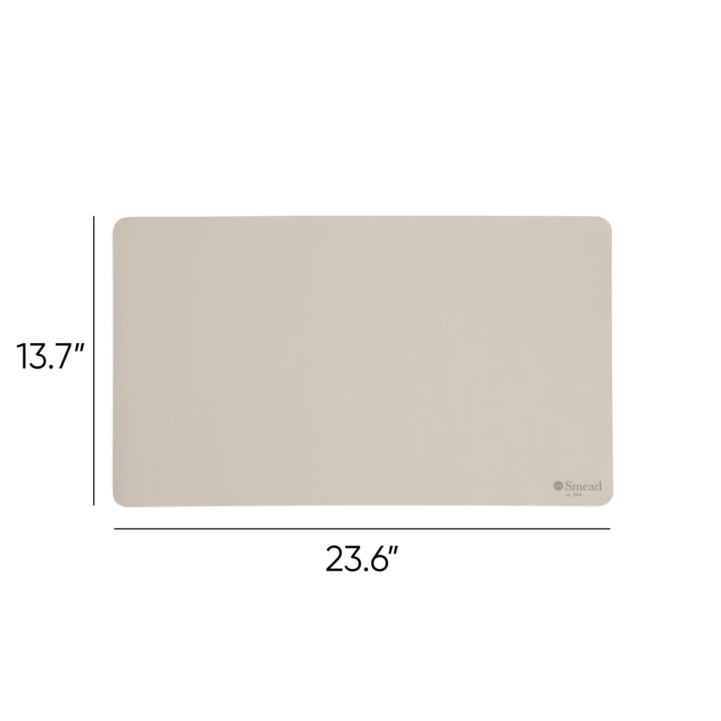 Vegan Leather Desk Pad, Sandstone Color, 23.6"X13.7" Size, Set of 1, 086486648363