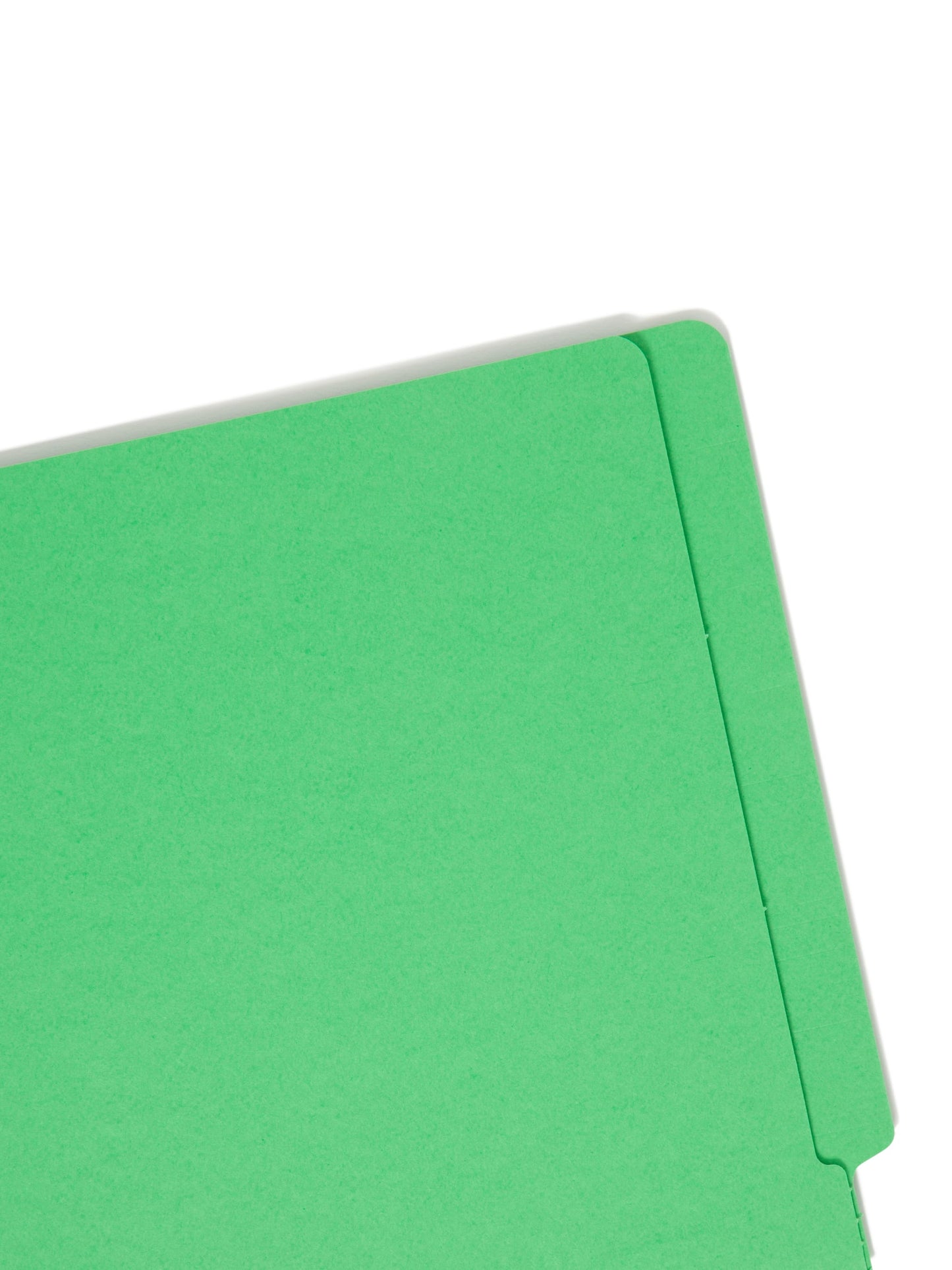 WaterShed® CutLess® End Tab Fastener File Folders, Straight-Cut Tab, Green Color, Letter Size, 086486251501