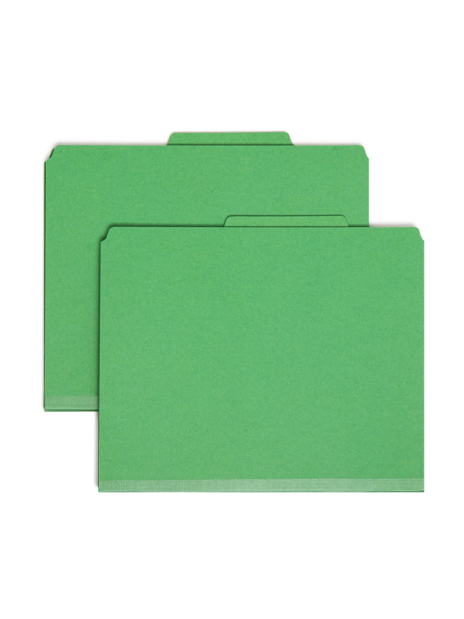 Pressboard Classification File Folders, 2 Dividers, 2 inch Expansion, Green Color, Letter Size, Set of 0, 30086486140639