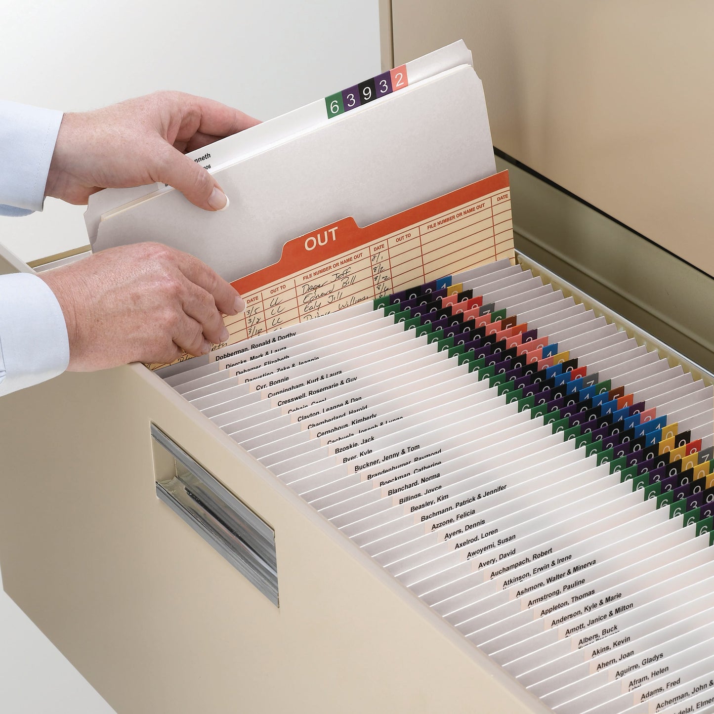 Reinforced Tab File Folders, Straight-Cut Tab, White Color, Letter Size, Set of 100, 086486128100