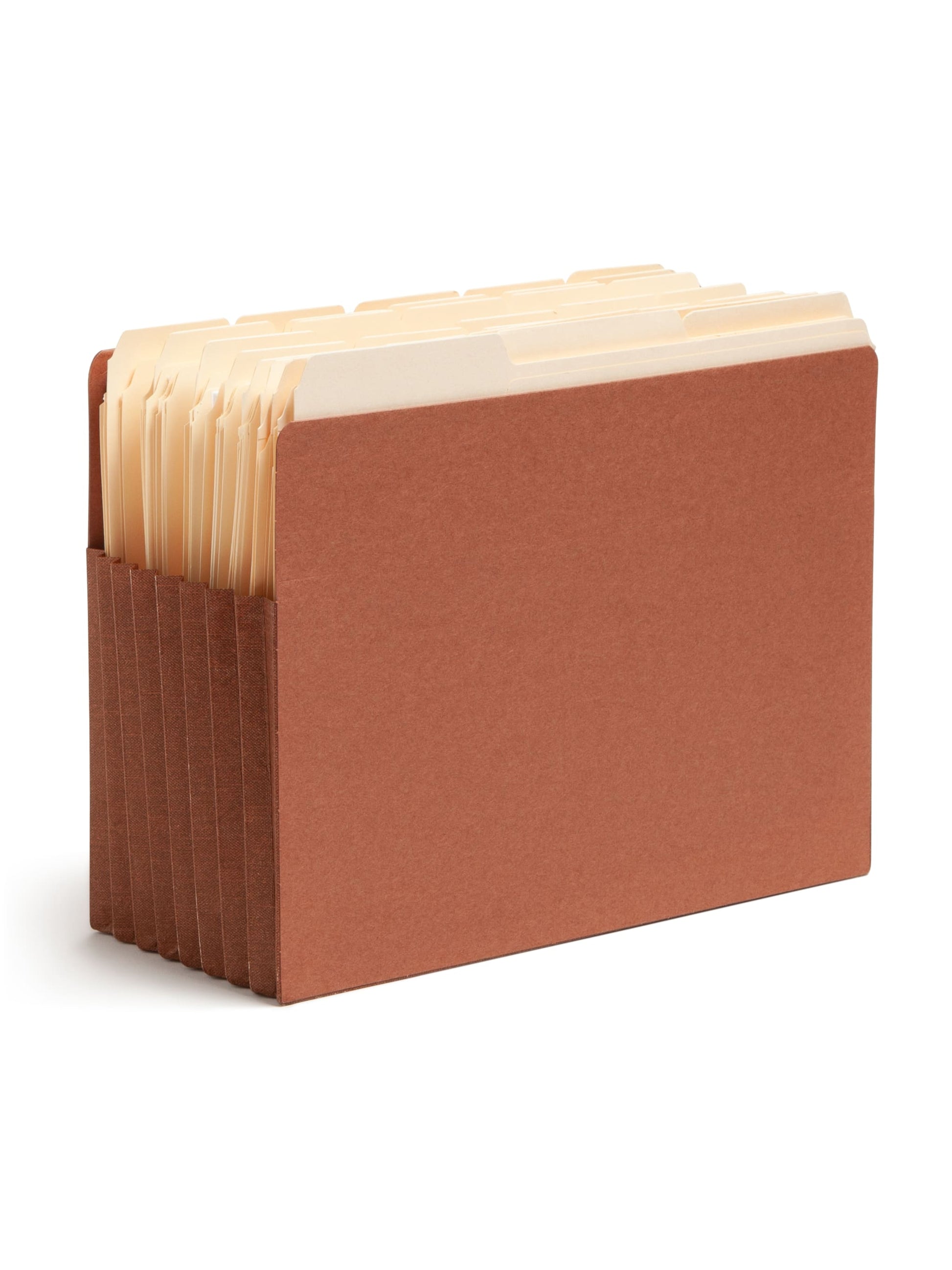 TUFF® Extra-Wide Reinforced End Tab File Pockets, Straight-Cut Tab, 7 inch Expansion, Redrope Color, Extra Wide Letter Size, Set of 1, 30086486737952