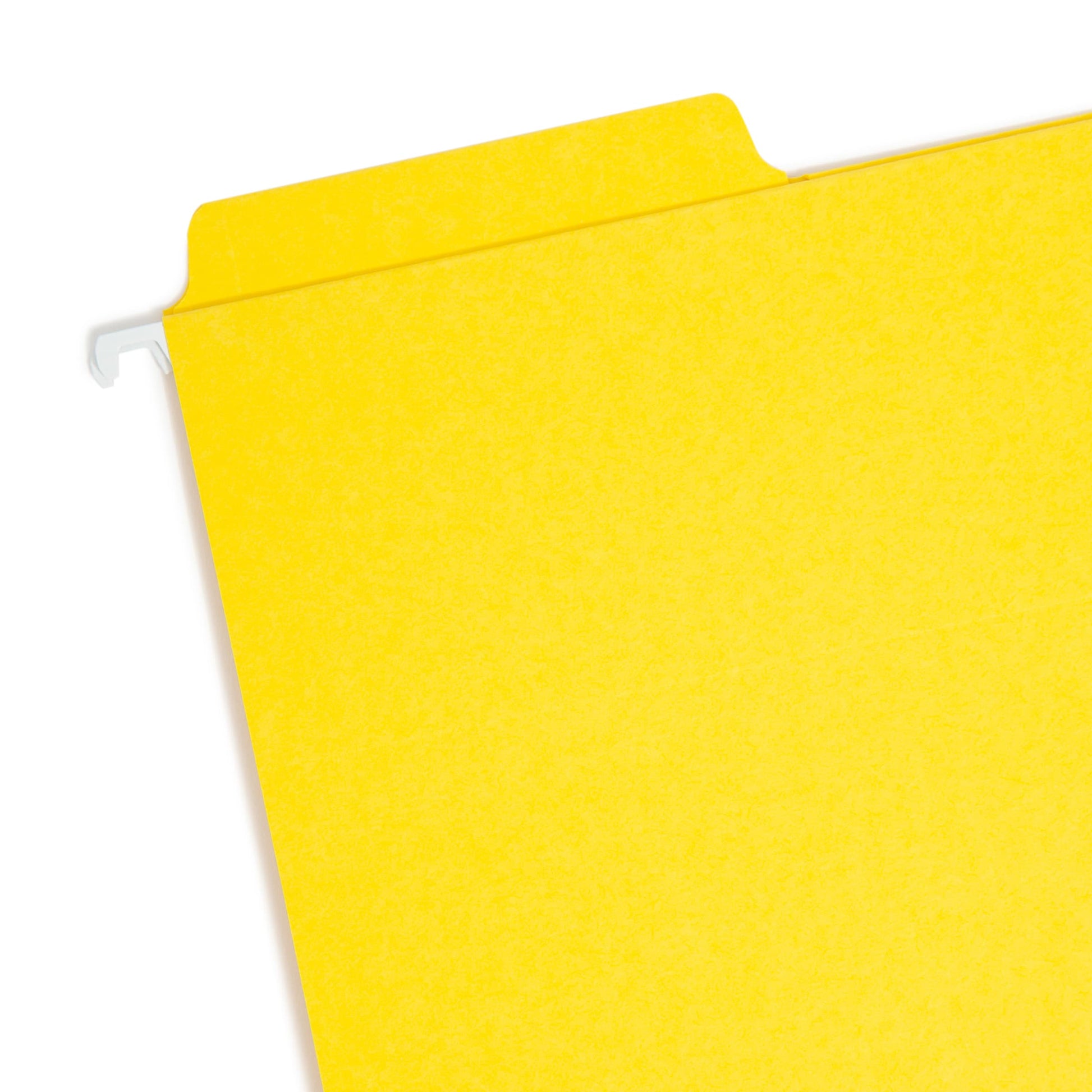 FasTab® Hanging File Folders, 1/3-Cut Tab, Yellow Color, Letter Size, Set of 20, 086486640978