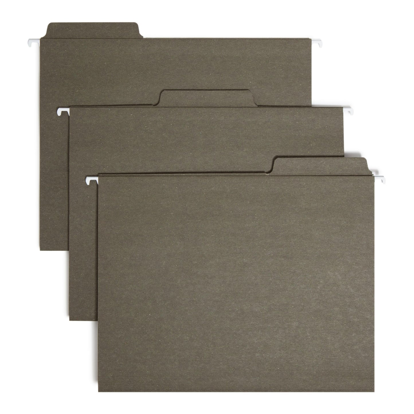 100% Recycled FasTab® Hanging File Folders, Bilingual Packaging, Standard Green Color, Letter Size, Set of 20, 086486640381
