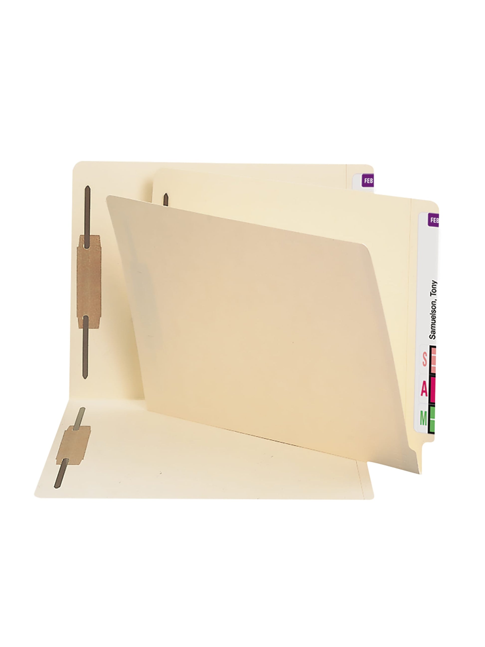 Shelf-Master® Reinforced End Tab Fastener File Folders with Antimicrobial Product Protection, Straight Cut Tab, Manila Color, Letter Size, Set of 250, 50086486341252