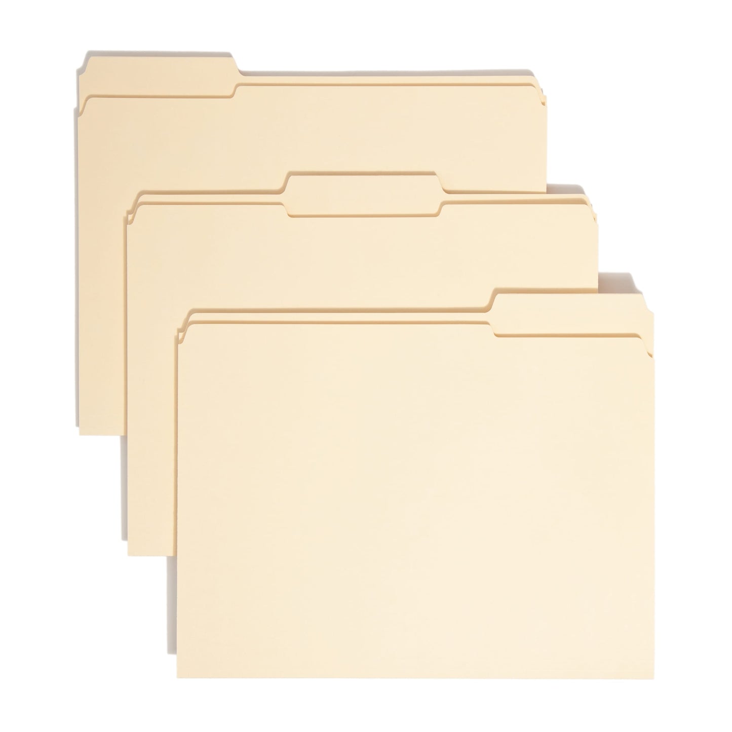 100% Recycled Reinforced Tab Fastener File Folders, Manila Color, Letter Size, Set of 100, 086486103473
