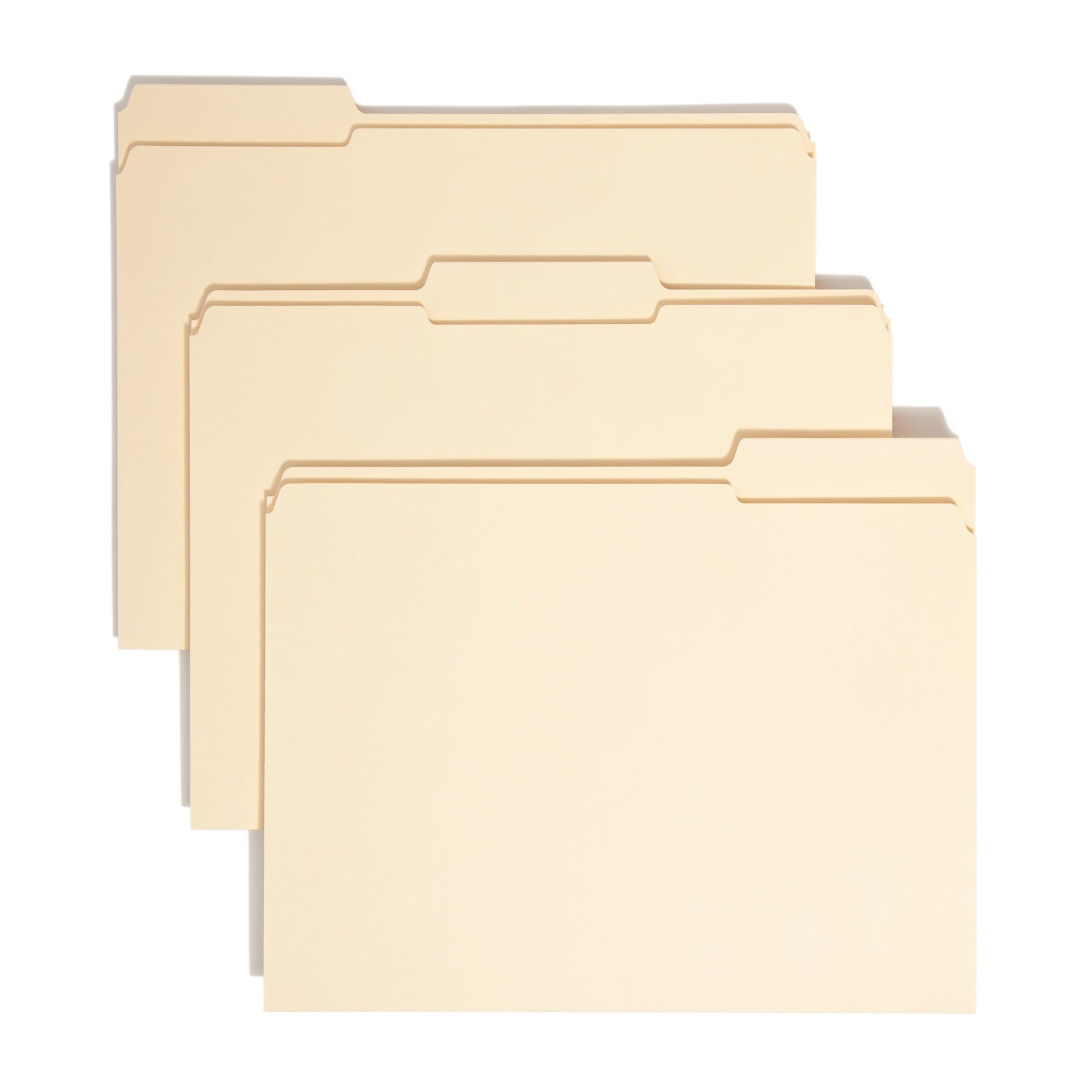 100% Recycled Reinforced Tab Fastener File Folders, Manila Color, Letter Size, Set of 100, 086486103473