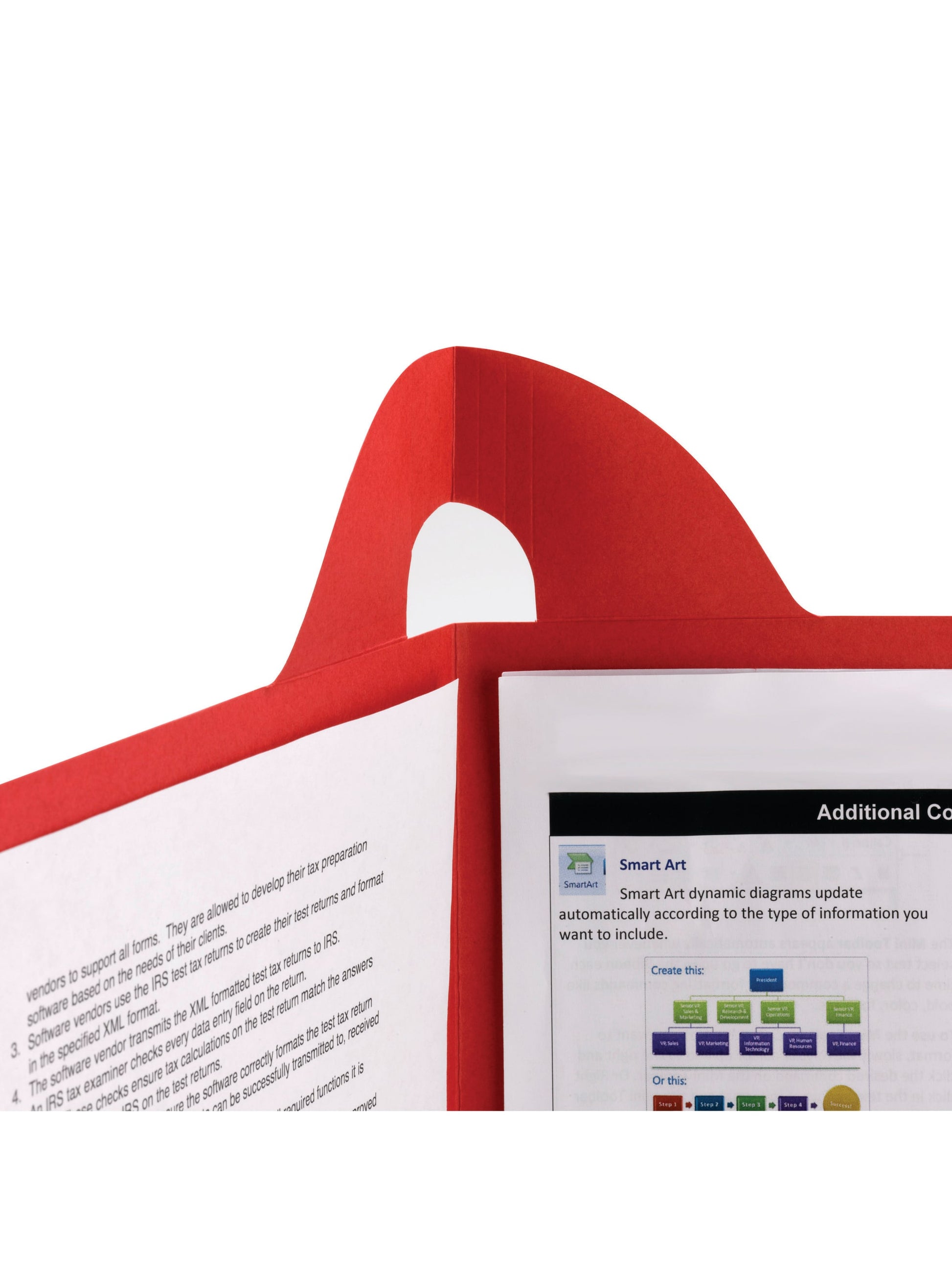 Lockit® Two-Pocket Folders, Red Color, Letter Size, Set of 25, 30086486879805