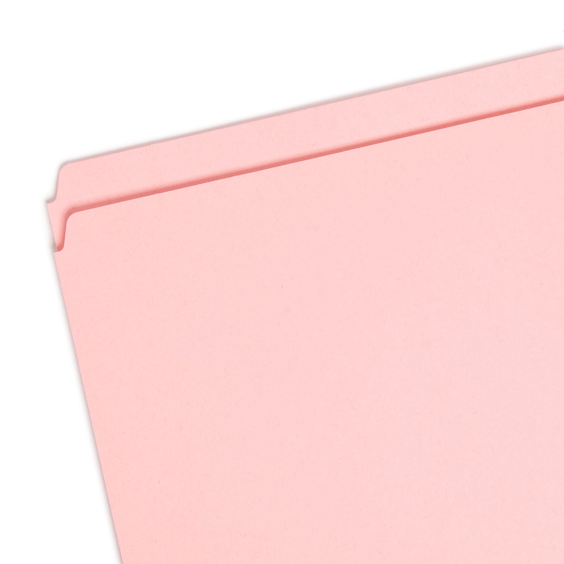 Standard File Folders, Straight-Cut Tab, Pink Color, Letter Size, Set of 100, 086486109420