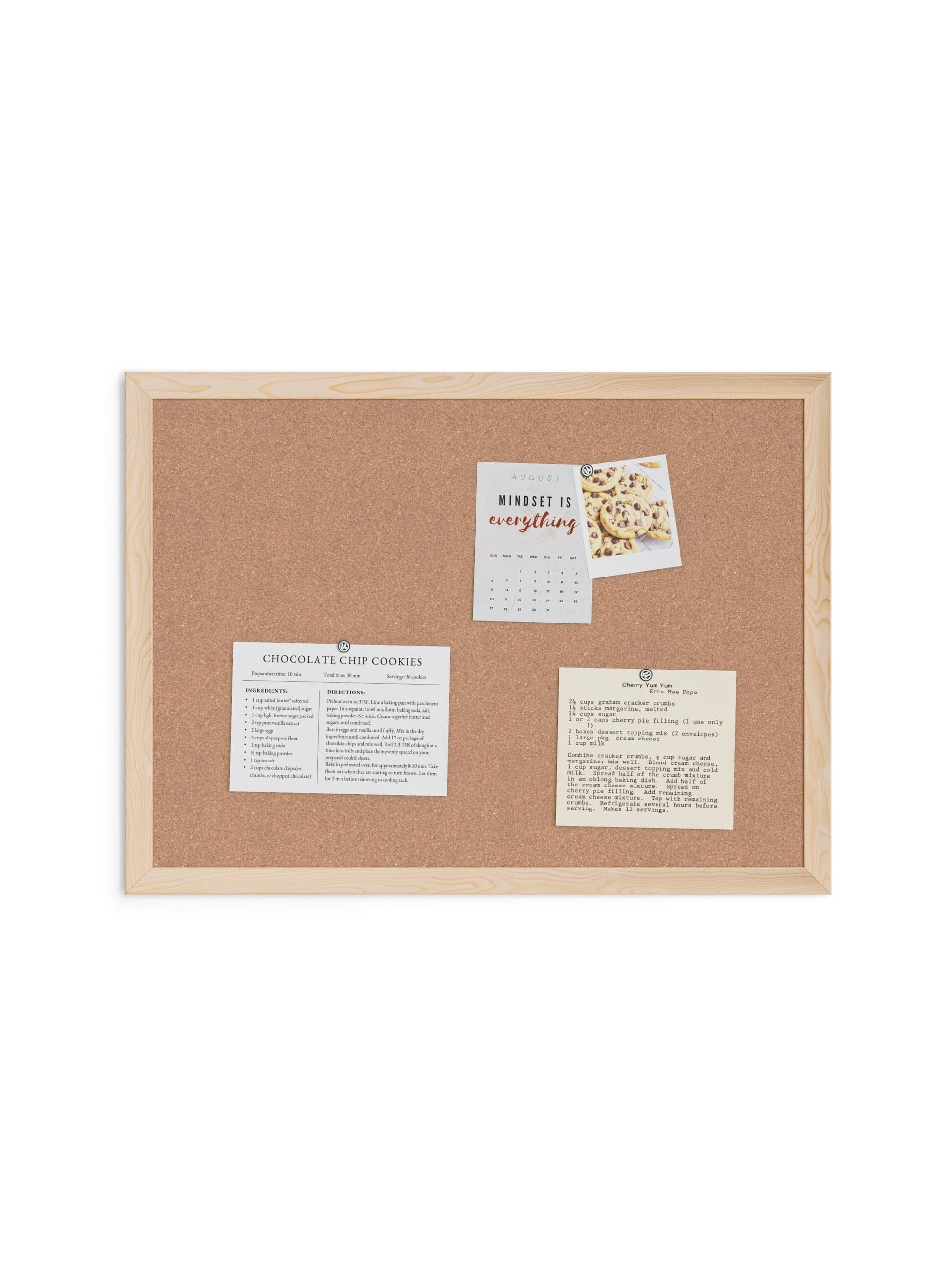 MDF Frame Cork Board, Birch, Natural, 2" x 1", 2' or smaller, Natural, 2" X 1" Size, Set of 1, 812296022655