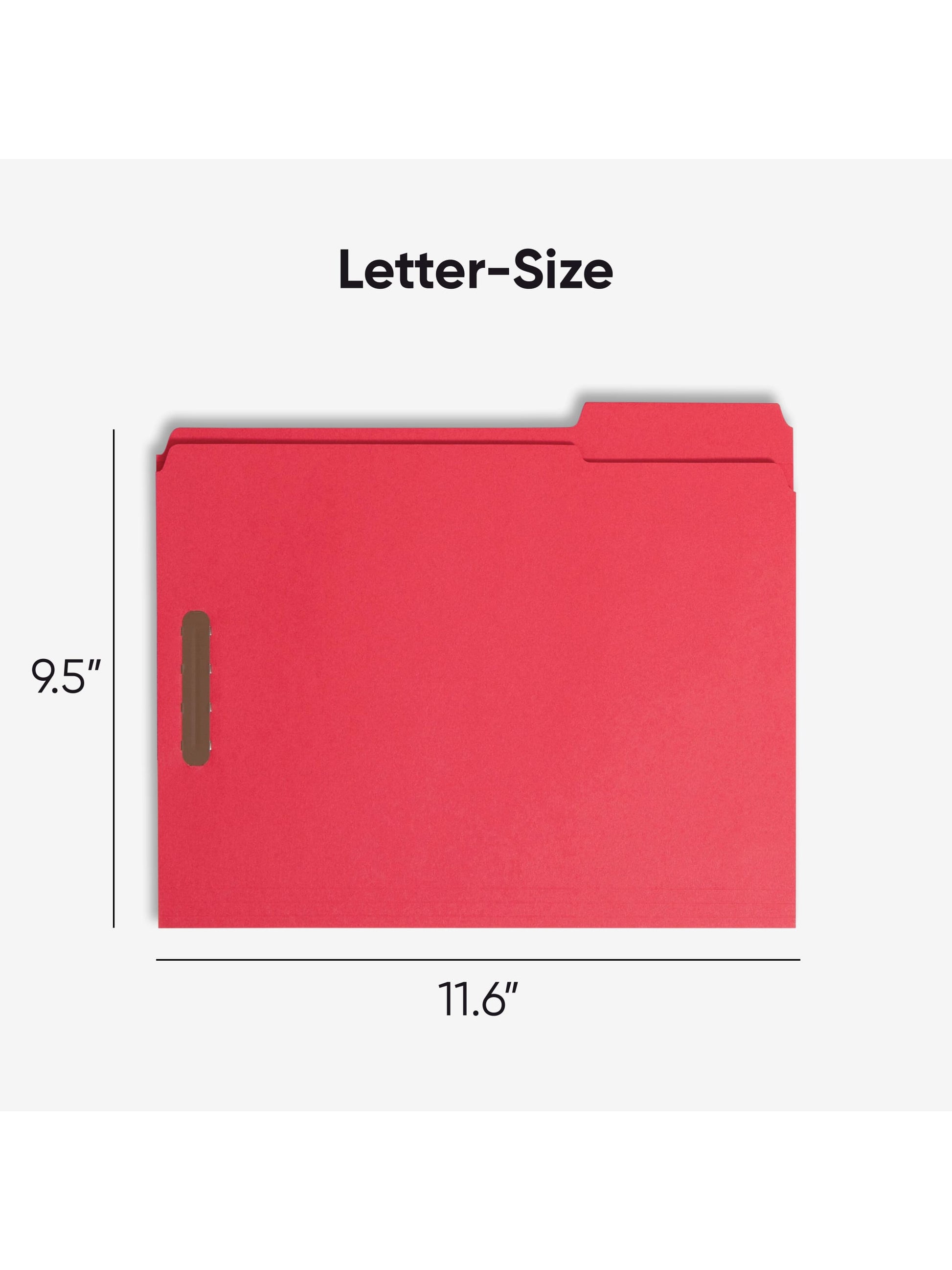 Reinforced Tab Fastener File Folders, 1/3-Cut Tab, 2 FastenersReinforced Tab Fastener File Folders, 1/3 Cut, Red, Letter, Red, Letter Size, Set of 50, 086486127400