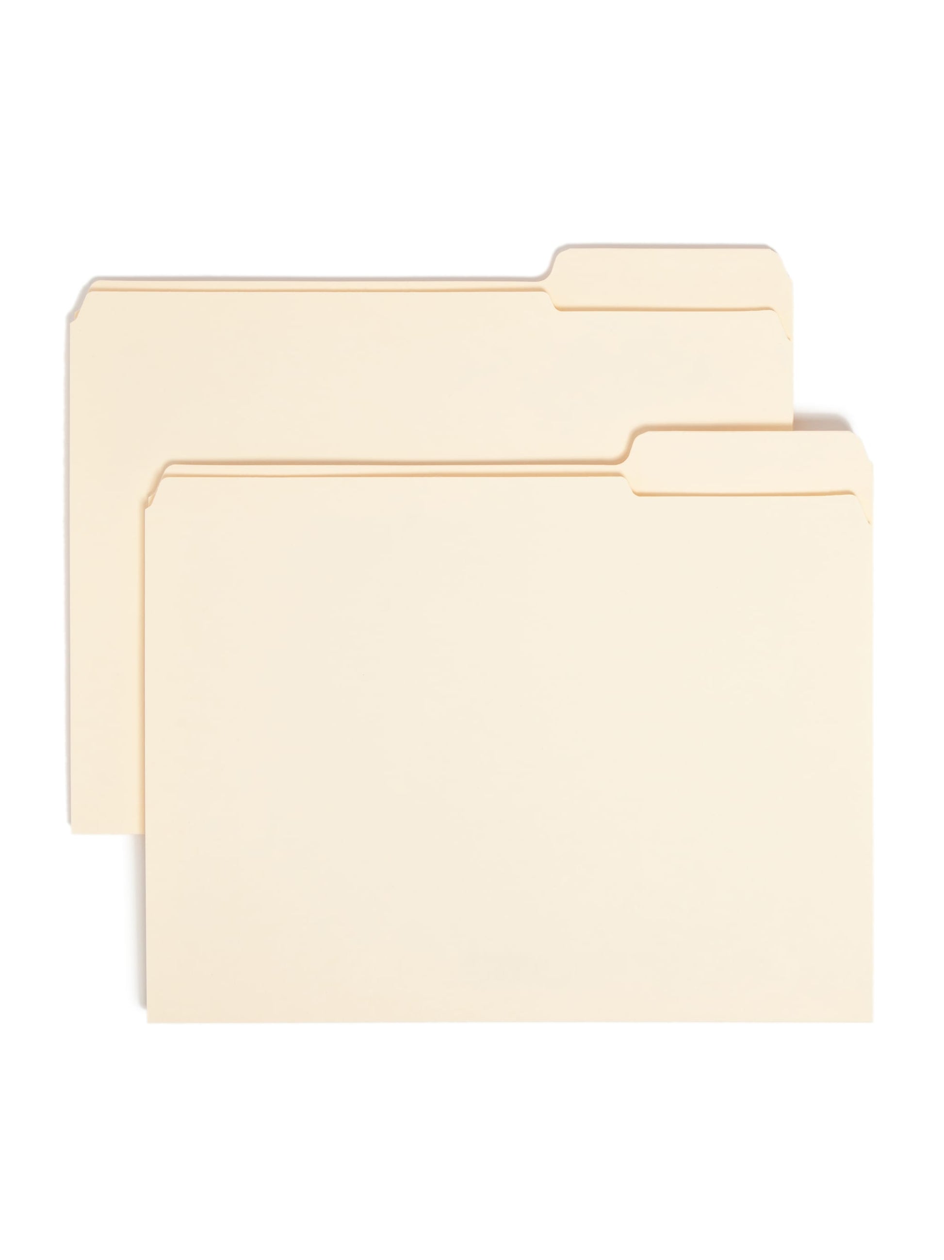 Reinforced Tab File Folders, 1/3-Cut Right Tab, Manila Color, Letter Size, Set of 100, 086486103374