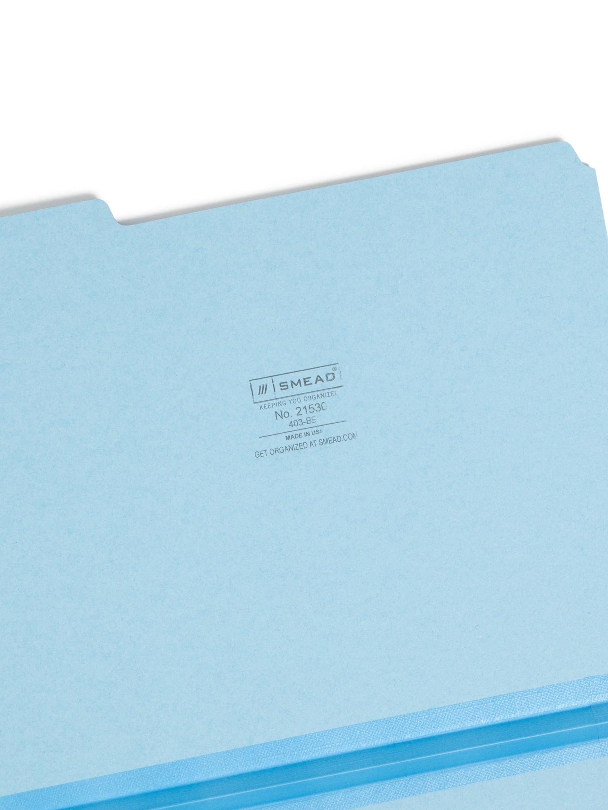 Pressboard File Folder, 1 inch Expansion, 1/3-Cut Tab, Blue Color, Letter Size, Set of 25, 086486215305