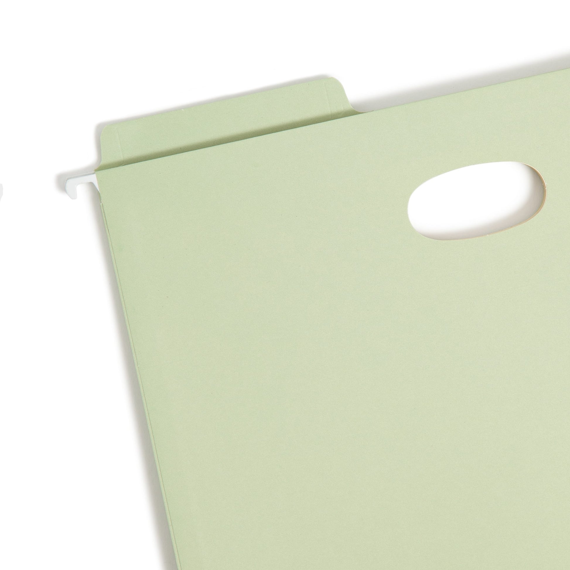 FasTab® Extra Capacity Hanging File Folders, 1/3-Cut Tab, Moss Green Color, Letter Size, Set of 1, 086486642224