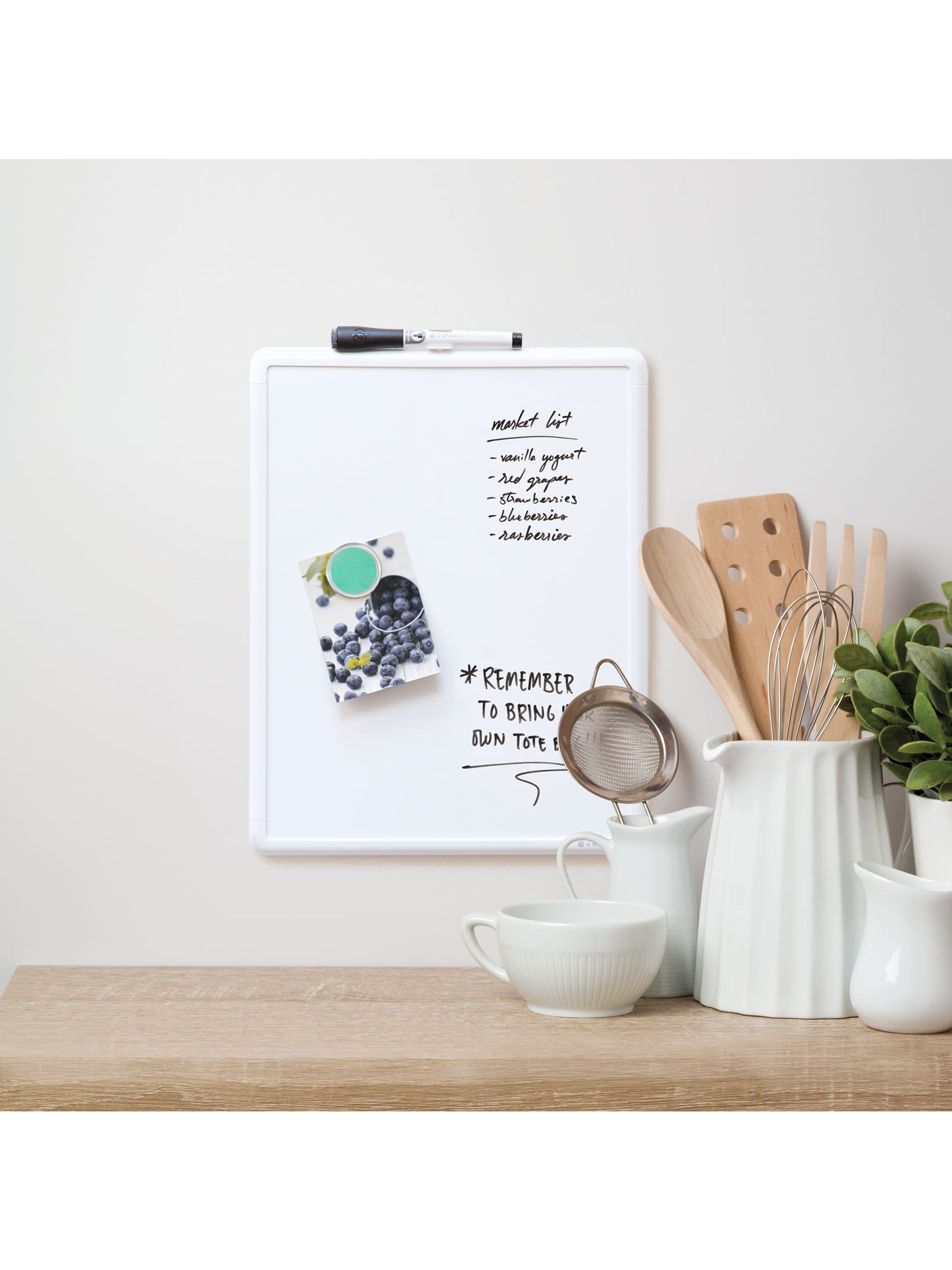 Contempo Frame Dry Erase Board, Contempo, White, White, 14" x 11", 2' or Smaller, White, 14" X 11" Size, Set of 1, 812296022525