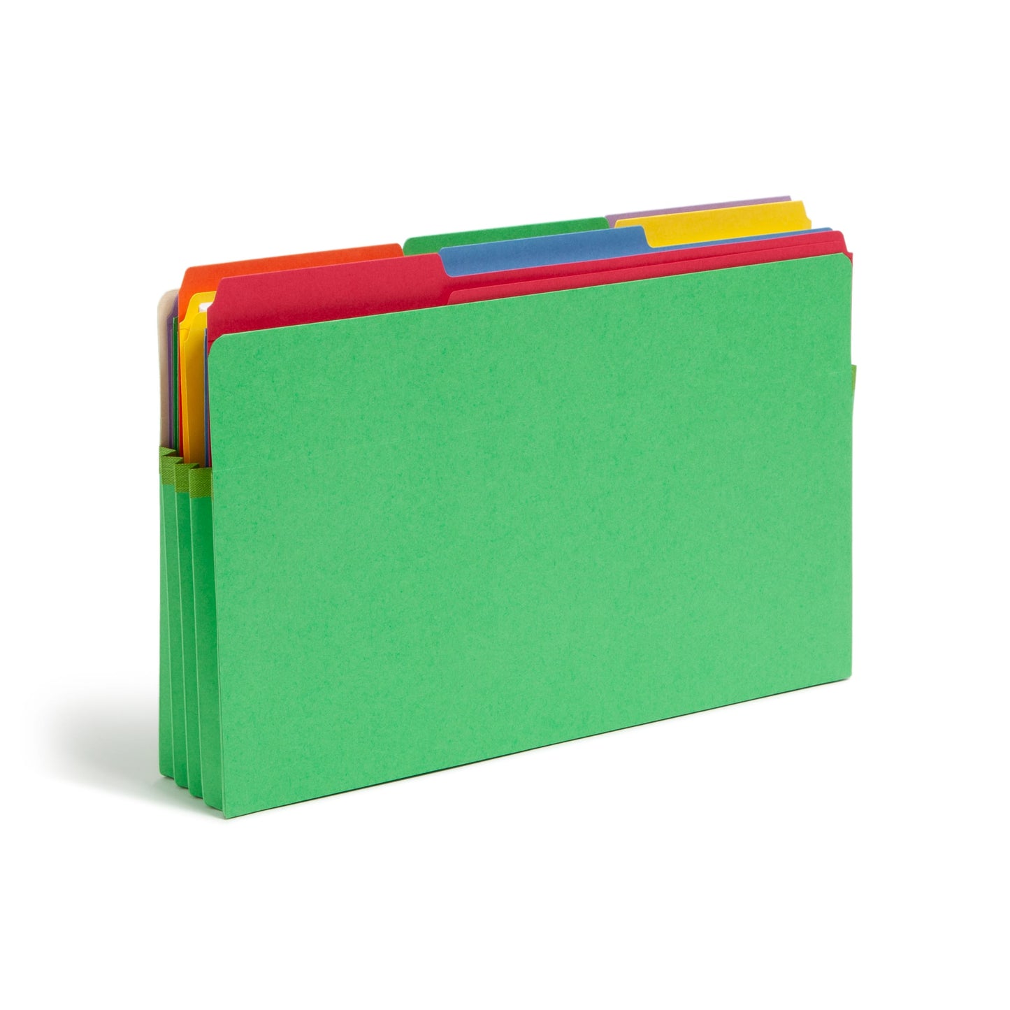 File Pockets, 3-1/2 inch Expansion, Straight-Cut Tab, Green Color, Legal Size, Set of 25, 30086486742260
