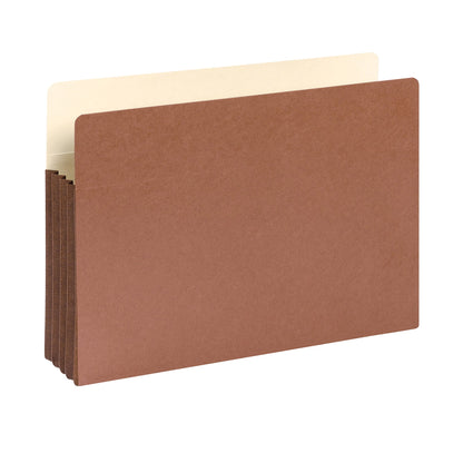 File Pockets with Fully-Lined Gusset, 3-1/2 inch Expansion, Straight-Cut Tab, Redrope Color, Legal Size, Set of 10, 30086486742642